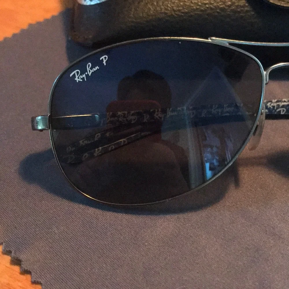 Ray-Ban Silver Frame Dark Gray Lenses Aviator Sunglasses